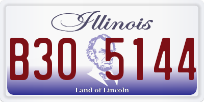 IL license plate B305144