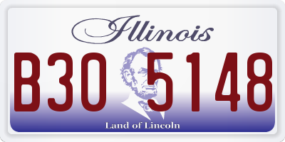 IL license plate B305148