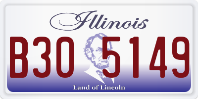 IL license plate B305149