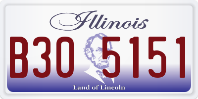 IL license plate B305151