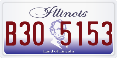 IL license plate B305153