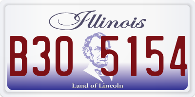 IL license plate B305154