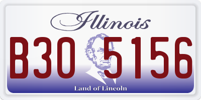 IL license plate B305156