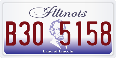 IL license plate B305158
