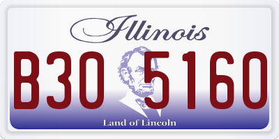 IL license plate B305160