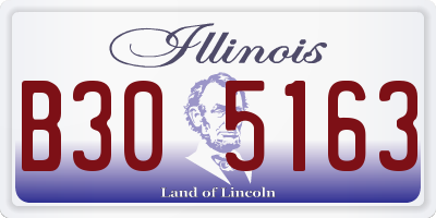 IL license plate B305163
