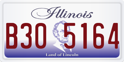 IL license plate B305164
