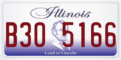 IL license plate B305166