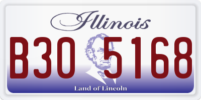 IL license plate B305168