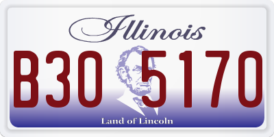 IL license plate B305170