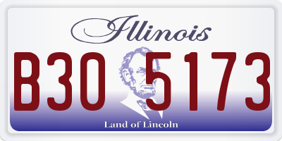 IL license plate B305173