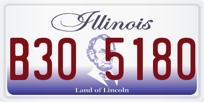 IL license plate B305180