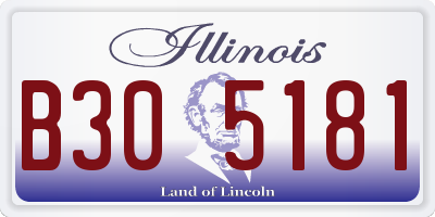 IL license plate B305181