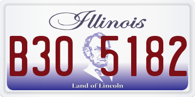 IL license plate B305182