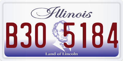 IL license plate B305184