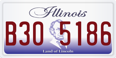 IL license plate B305186