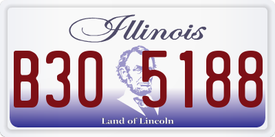 IL license plate B305188