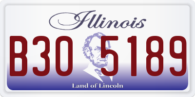 IL license plate B305189