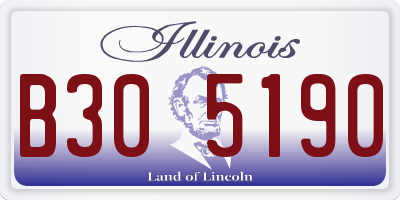 IL license plate B305190