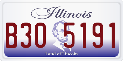 IL license plate B305191