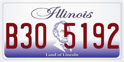 IL license plate B305192