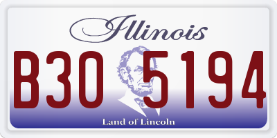 IL license plate B305194