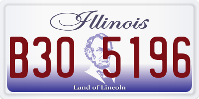 IL license plate B305196