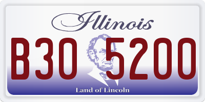 IL license plate B305200