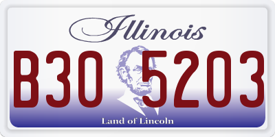 IL license plate B305203