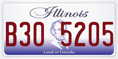 IL license plate B305205