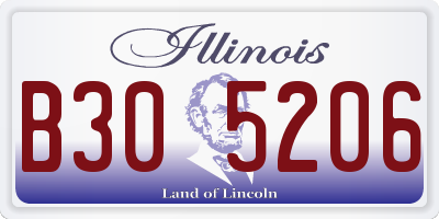 IL license plate B305206