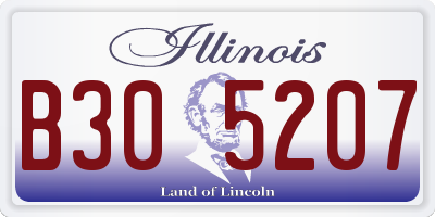 IL license plate B305207