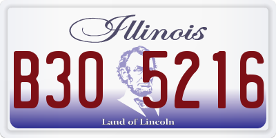 IL license plate B305216
