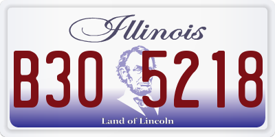 IL license plate B305218