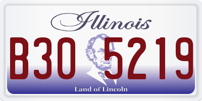 IL license plate B305219
