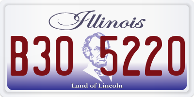 IL license plate B305220