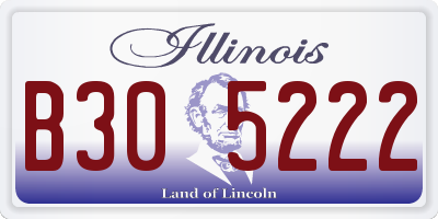 IL license plate B305222