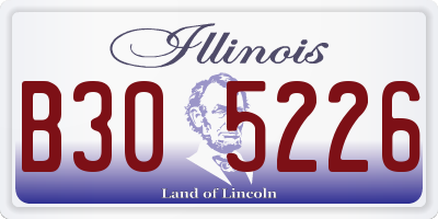 IL license plate B305226