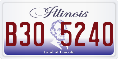 IL license plate B305240