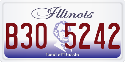 IL license plate B305242
