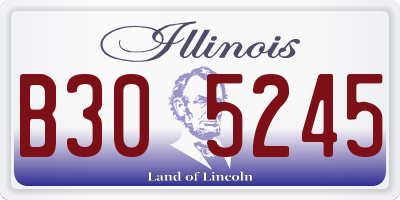 IL license plate B305245