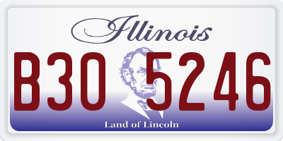 IL license plate B305246