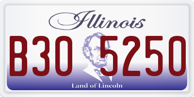 IL license plate B305250