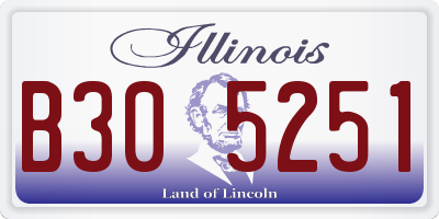 IL license plate B305251