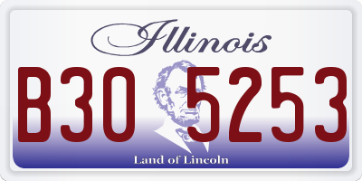 IL license plate B305253