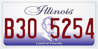 IL license plate B305254