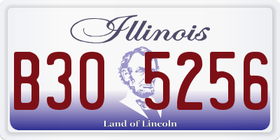 IL license plate B305256
