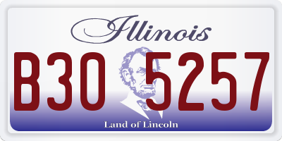 IL license plate B305257