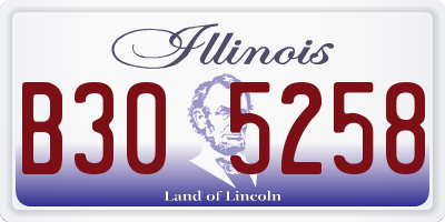 IL license plate B305258
