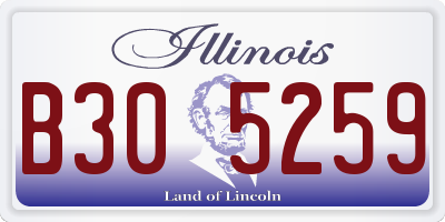 IL license plate B305259